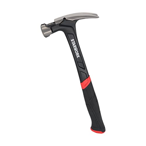 20 oz Comfort Grip Nailing Hammer for Carpentry Use, AntiVibe, Rip Claw
| 20 oz Steel Head Nailing Hammer with Comfort