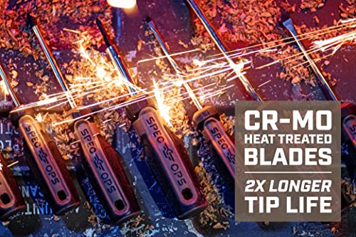 Spec Ops Tools 14-Piece Screwdriver Set | 5 Phillips, 5 Slotted, 2 Torx, 2 Square | Magnetic Tip | 3% Donation to Vetera